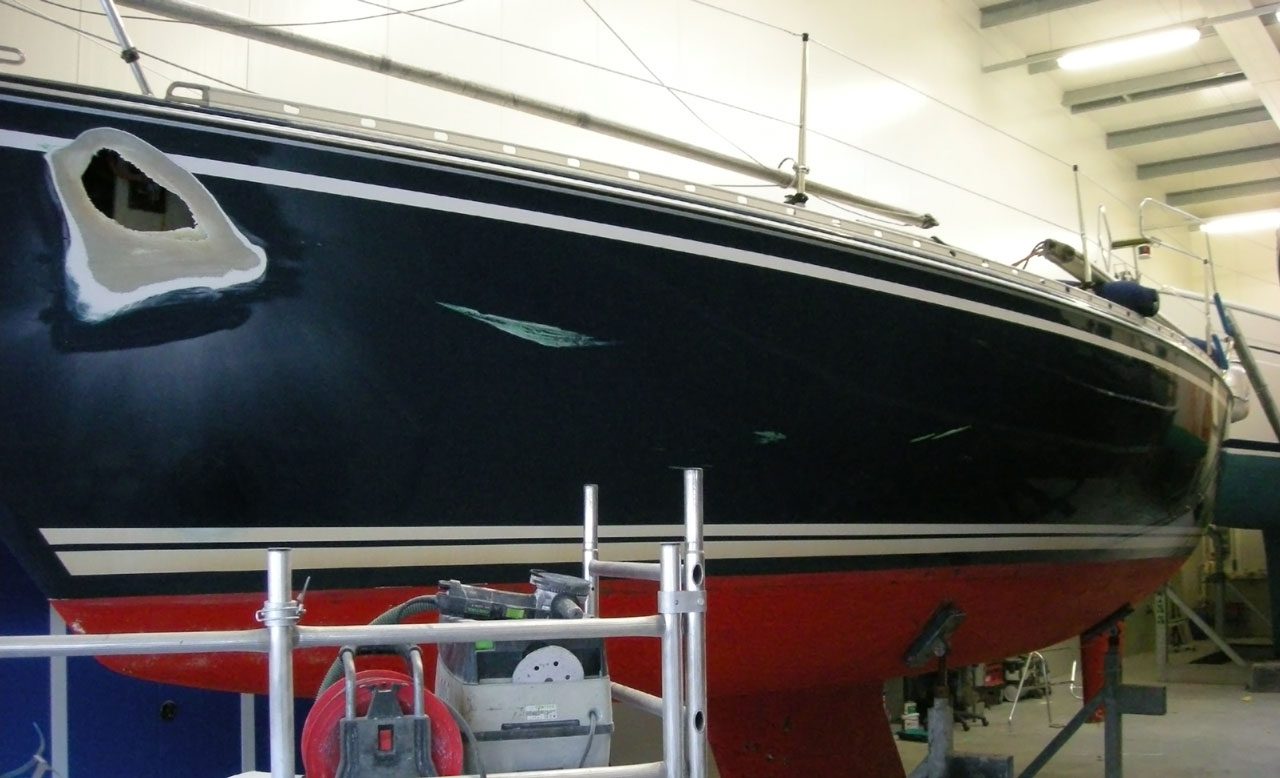 Damage repair work Flevo Marina Jachtservice and Refit