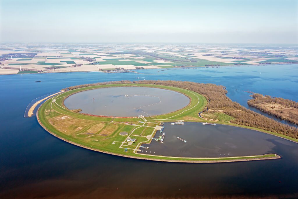 Aerial from the artificial island IJsseloog