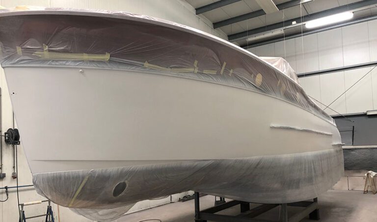Wood boat De Geus Flevo Marina Lelystad