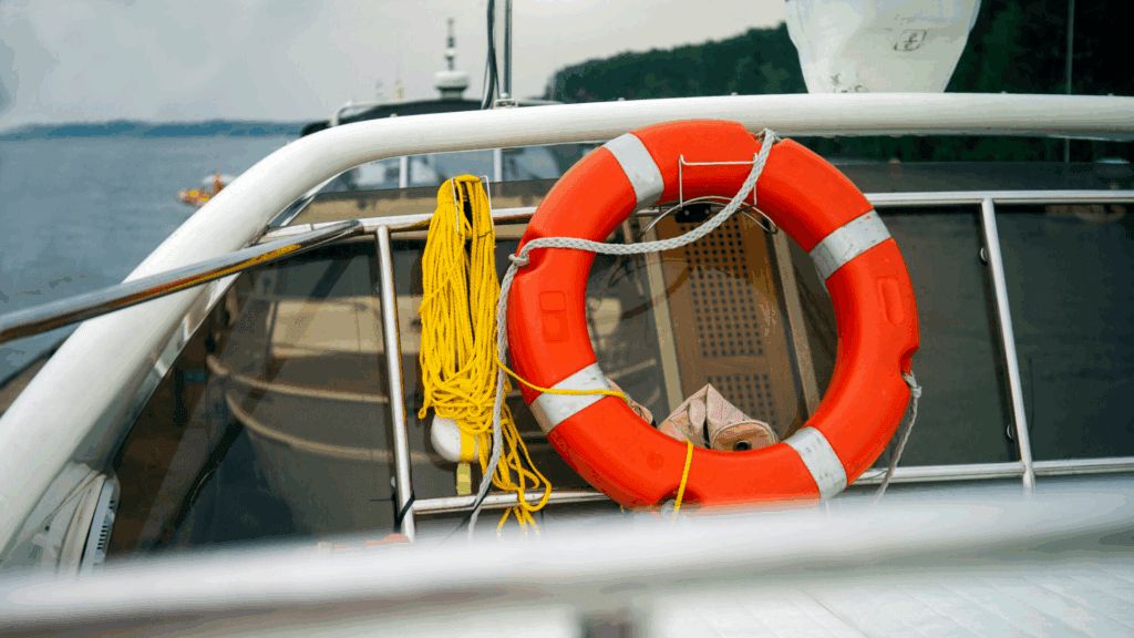 Lifebelt on a boat
