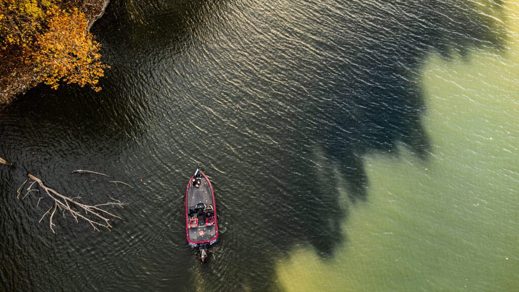 Bass fishing on a lake